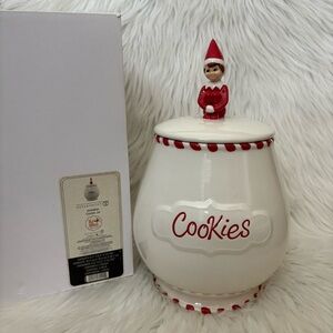 RARE Retired Department 56 Elf on a Shelf Cookie Treat Jar